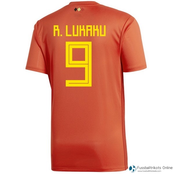 Belgica Trikot Heim R.lukaku 2018 Rote Fussballtrikots Günstig